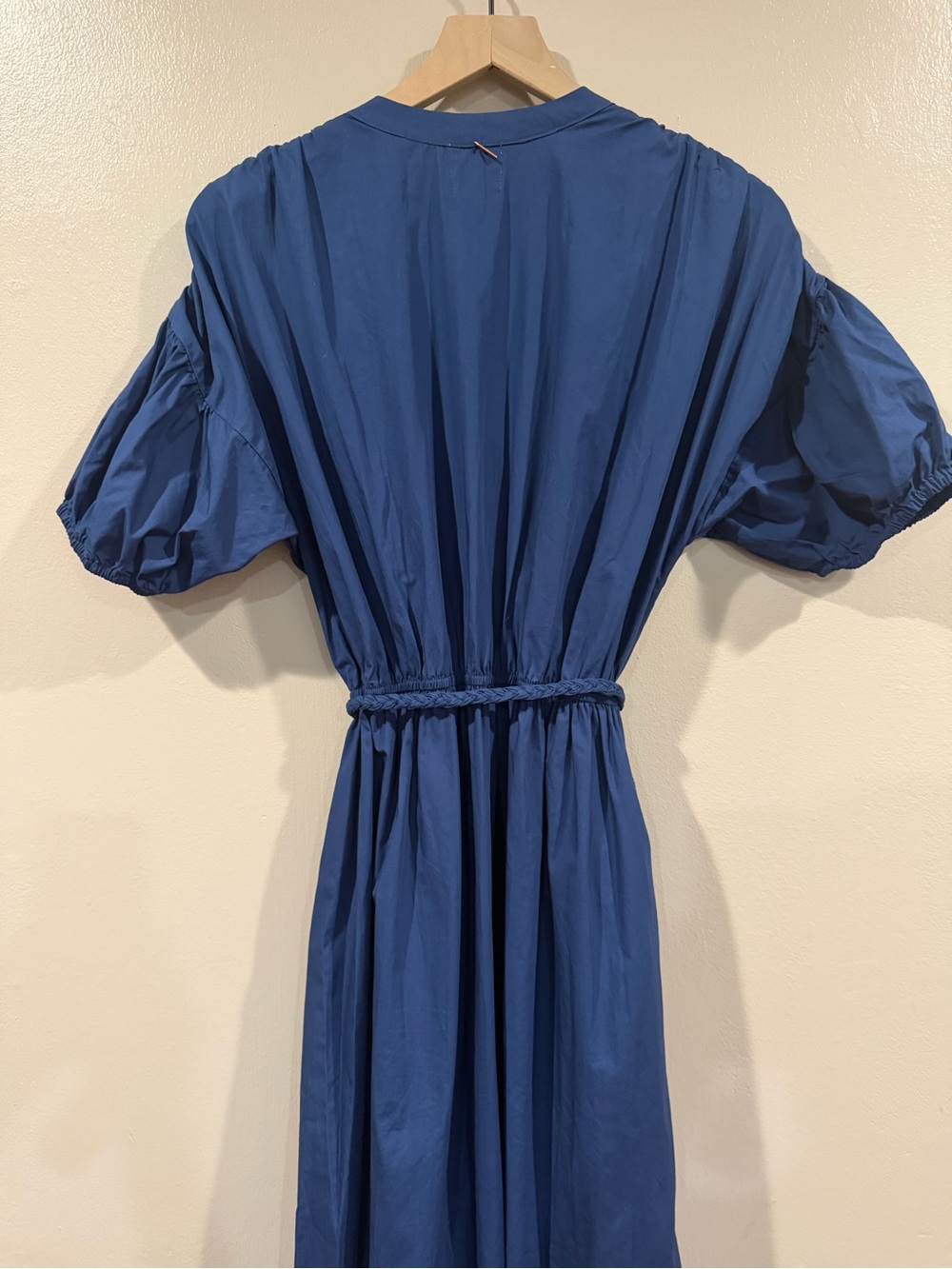 MISA GUC Women's Navy Blue Midi Dress with Tie Waist Medium - Picture 7 of 9